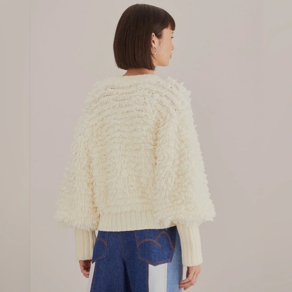 FARM Rio Cream Textured Cardigan - Picture 6 of 9